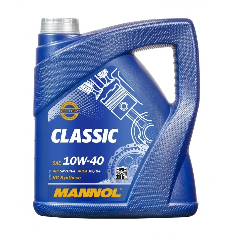 Полусинтетическое моторное масло MANNOL Classic 10W-40 SN/CH-4 7501 5л
